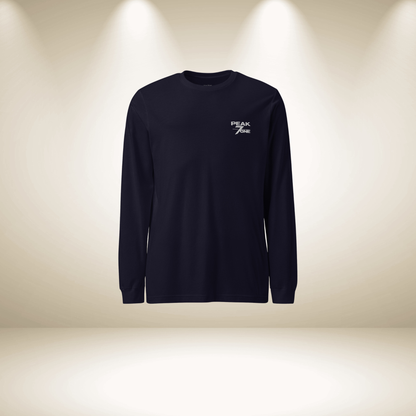 Peak7one Longsleeve Frontansicht – minimalistisches Premium Langarmshirt