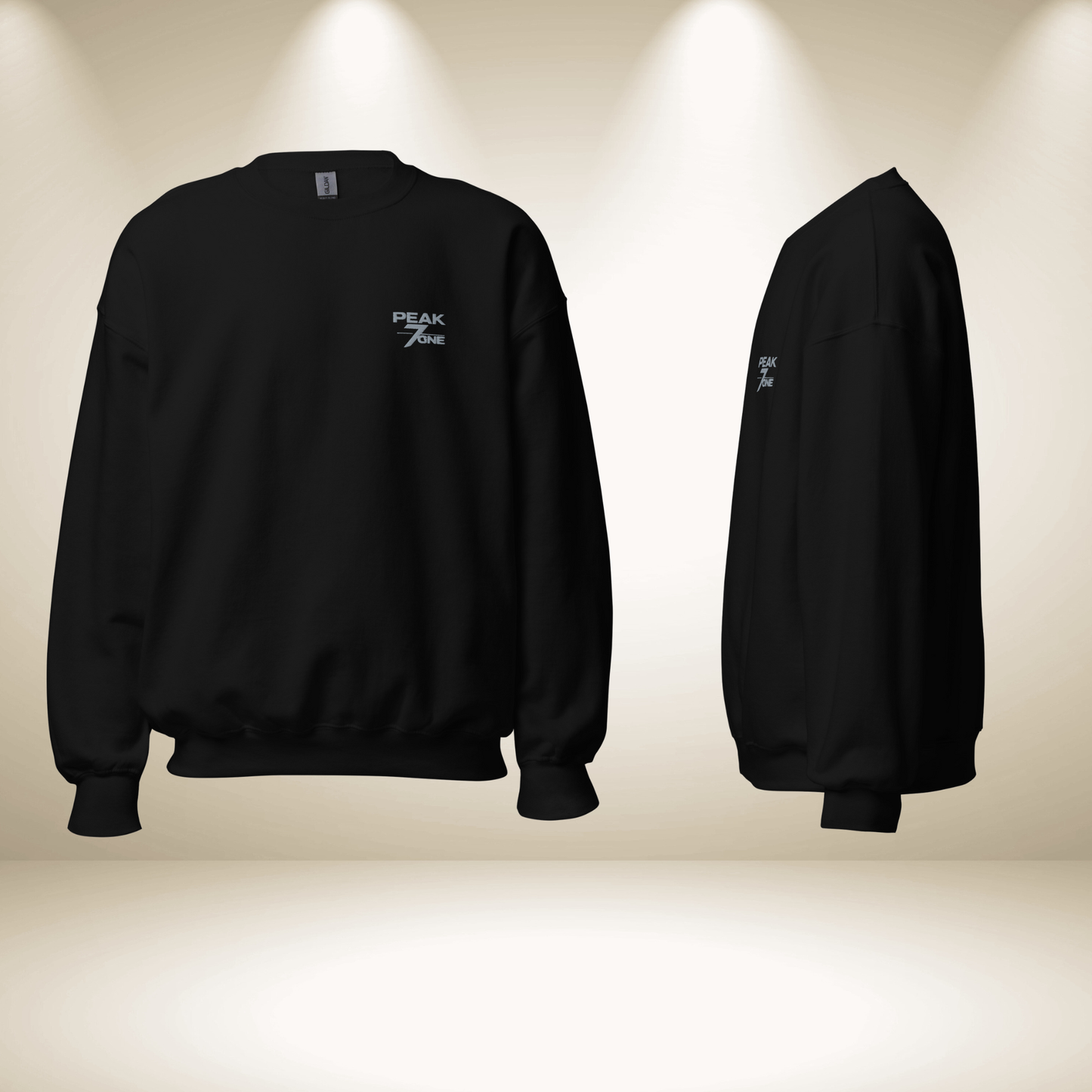 Peak7one Sweatshirt Sticklogo Detail – hochwertige Stickveredelung