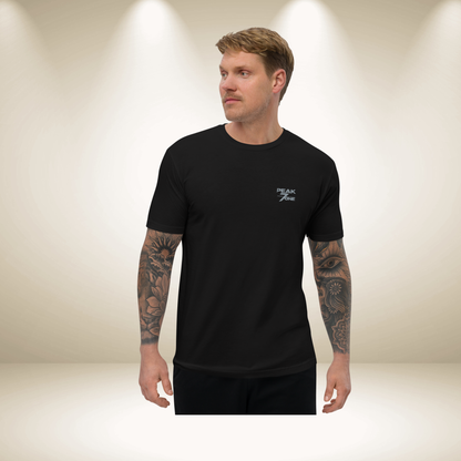Peak7one Signature T-Shirt schwarz – Premium Streetwear Shirt mit Sticklogo