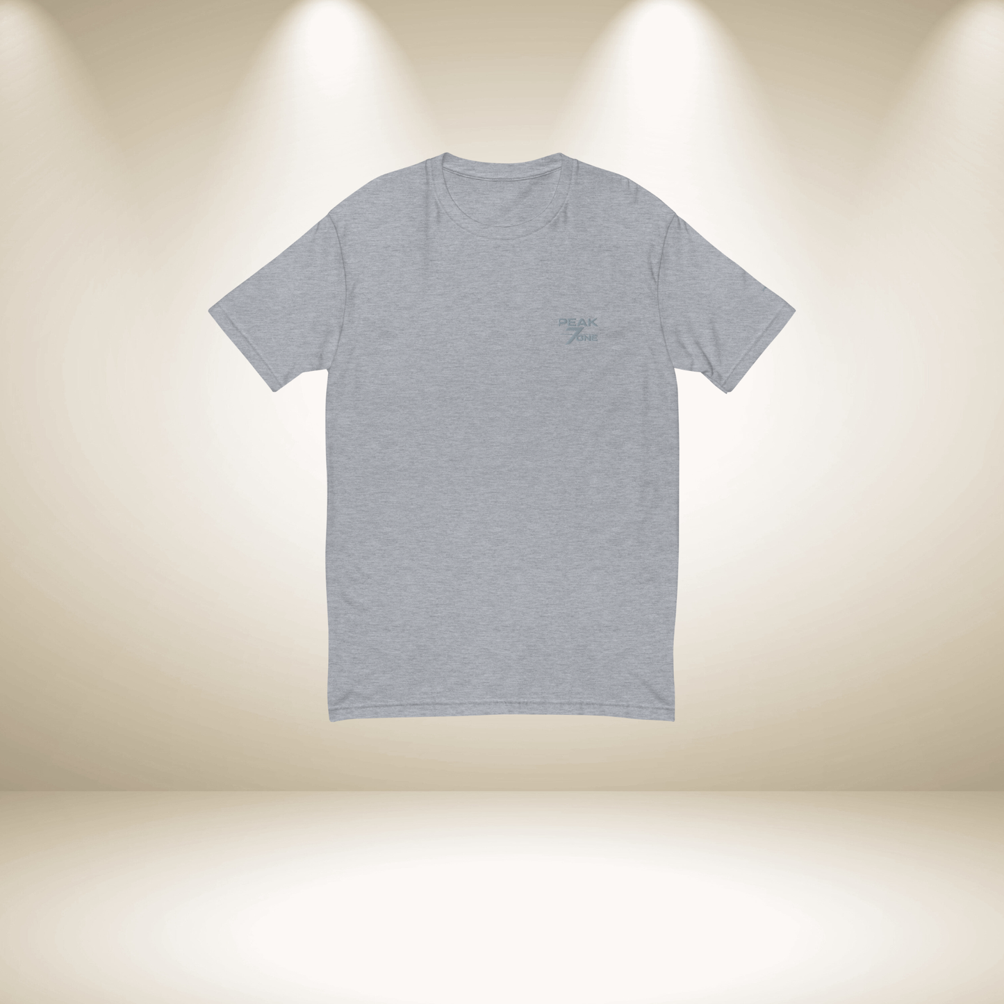 Peak7one Signature T-Shirt grau – modernes Streetwear Basic Shirt