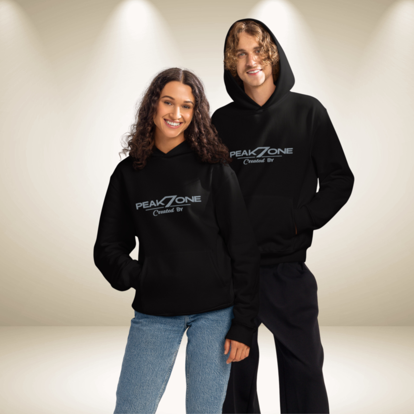 Peak7one Oversized Hoodie schwarz – Premium Streetwear Hoodie mit oversized fit