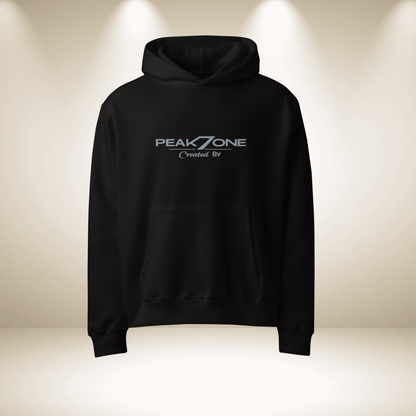 Peak7one Oversized Hoodie Frontansicht – minimalistischer Streetwear Hoodie