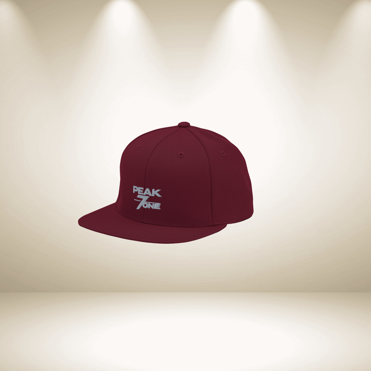 Peak7one Signature Snapback rot – Premium Streetwear Cap mit Sticklogo
