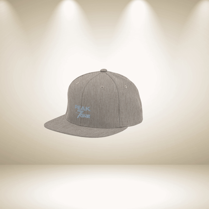 Peak7one Signature Snapback grau – minimalistische bestickte Cap