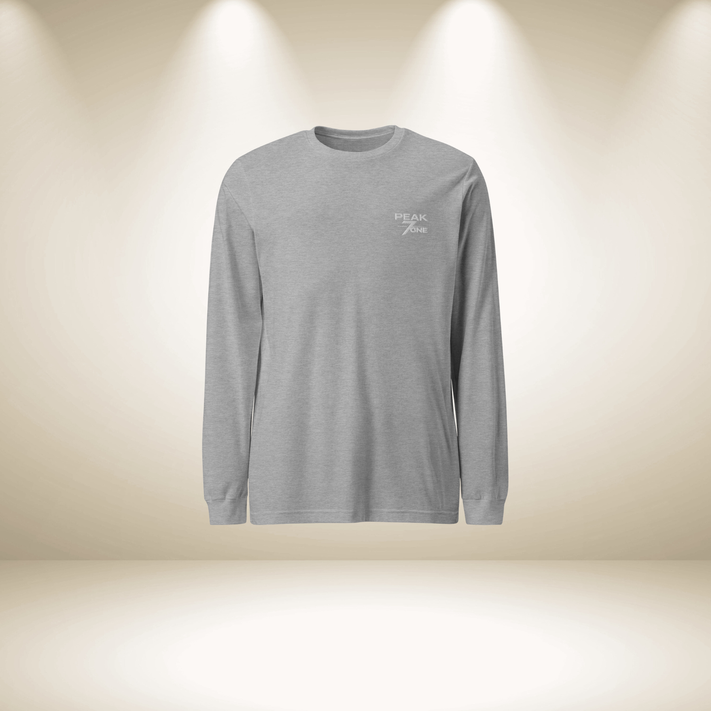 Peak7one Signature Longsleeve grau – modernes Streetwear Basic